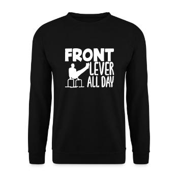 Calisthenics Training Fitness Workout - Unisex Sweatshirt - black - Front - Alina (178cm) & Michal (187cm)