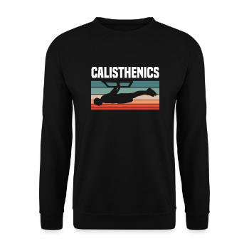 Calisthenics Training Fitness Workout - Unisex Sweatshirt - black - Front - Alina (178cm) & Michal (187cm)