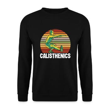 Calisthenics Training Fitness Workout - Unisex Sweatshirt - black - Front - Alina (178cm) & Michal (187cm)