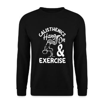 Calisthenics Training Fitness Workout - Unisex Sweatshirt - black - Front - Alina (178cm) & Michal (187cm)