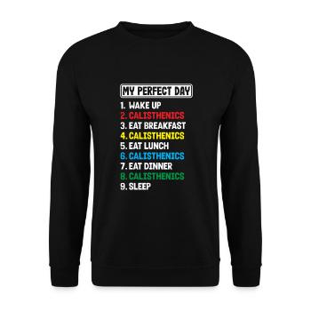 Calisthenics Training Fitness Workout - Unisex Sweatshirt - black - Front - Alina (178cm) & Michal (187cm)