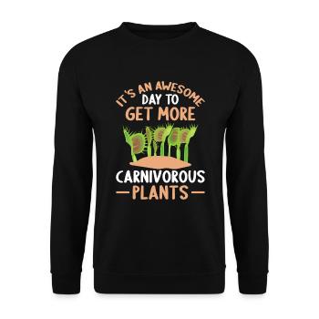 Fantastic day for carnivorous plants - Unisex Sweatshirt - black - Front - Alina (178cm) & Michal (187cm)