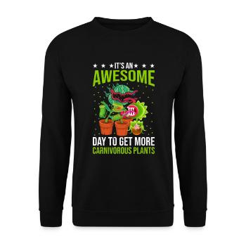 Fantastic day for carnivorous plants - Unisex Sweatshirt - black - Front - Alina (178cm) & Michal (187cm)