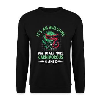 Fantastic day for carnivorous plants - Unisex Sweatshirt - black - Front - Alina (178cm) & Michal (187cm)