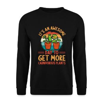 Fantastic day for carnivorous plants - Unisex Sweatshirt - black - Front - Alina (178cm) & Michal (187cm)