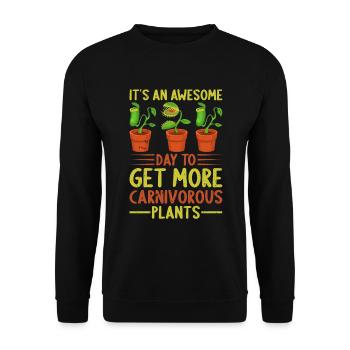 Fantastic day for carnivorous plants - Unisex Sweatshirt - black - Front - Alina (178cm) & Michal (187cm)