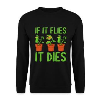 Awesome Day Get More Carnivorous Plants - Unisex Sweatshirt - black - Front - Alina (178cm) & Michal (187cm)