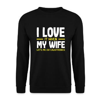 Calisthenics Training Fitness Workout - Unisex Sweatshirt - black - Front - Alina (178cm) & Michal (187cm)