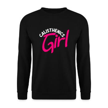 Calisthenics Training Fitness Workout - Unisex Sweatshirt - black - Front - Alina (178cm) & Michal (187cm)