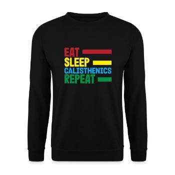 Calisthenics Training Fitness Workout - Unisex Sweatshirt - black - Front - Alina (178cm) & Michal (187cm)