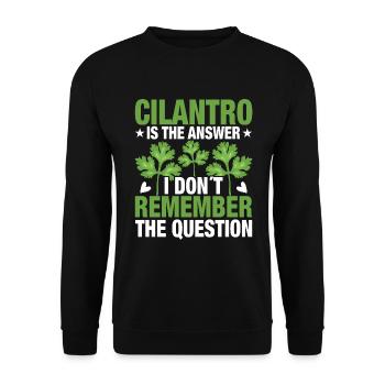 Je déteste la coriandre, je plaisante, la coriandre - Sweat-shirt Unisexe - noir - Devant - Alina (178cm) & Michal (187cm)