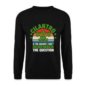 Coriander cilantro I hate fresh - Unisex Sweatshirt - black - Front - Alina (178cm) & Michal (187cm)