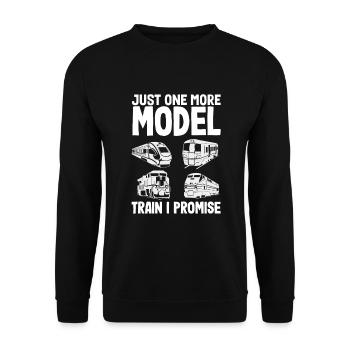 Drôle de Train amant Trains Locomotive cadeau - Sweat-shirt Unisexe - noir - Devant - Alina (178cm) & Michal (187cm)