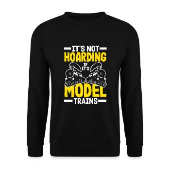 Drôle de Train amant Trains Locomotive cadeau - Sweat-shirt Unisexe - noir - Devant - Alina (178cm) & Michal (187cm)