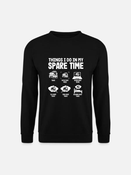 Drôle de Train amant Trains Locomotive cadeau - Sweat-shirt Unisexe - noir