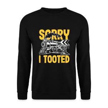 Drôle de Train amant Trains Locomotive cadeau - Sweat-shirt Unisexe - noir - Devant - Alina (178cm) & Michal (187cm)