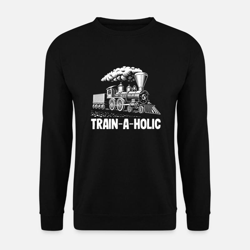 Lustiges Zug Liebhaber Züge Lokomotive Geschenk - Unisex Pullover - Schwarz