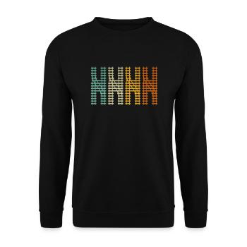 Funny Train Lover Trains Locomotive Gift - Unisex Sweatshirt - black - Front - Alina (178cm) & Michal (187cm)