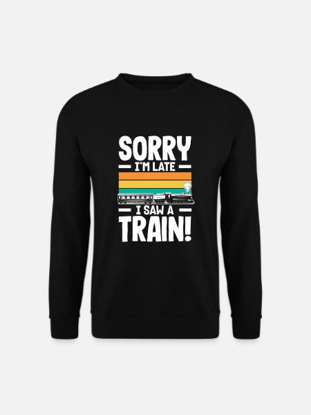 Lustiges Zug Liebhaber Züge Lokomotive Geschenk - Unisex Pullover - Schwarz