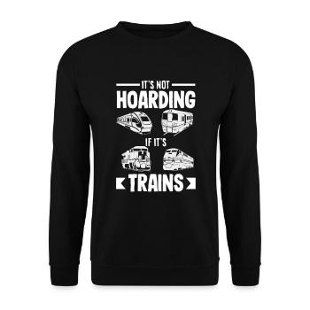 Drôle de Train amant Trains Locomotive cadeau - Sweat-shirt Unisexe - noir - Devant - Alina (178cm) & Michal (187cm)