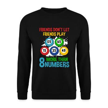 Keno Games Brighten Up Your Game Night With - Unisex Sweatshirt - black - Front - Alina (178cm) & Michal (187cm)