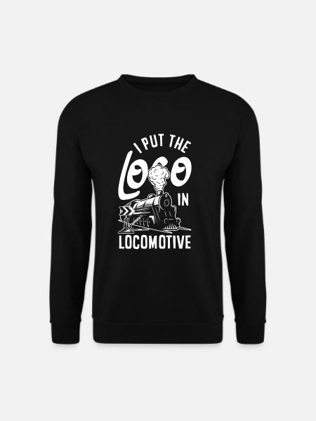 Lustiges Zug Liebhaber Züge Lokomotive Geschenk - Unisex Pullover - Schwarz