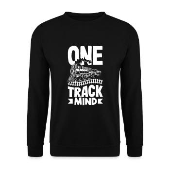 Drôle de Train amant Trains Locomotive cadeau - Sweat-shirt Unisexe - noir - Devant - Alina (178cm) & Michal (187cm)