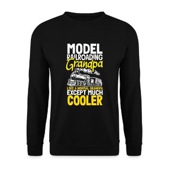 Drôle de Train amant Trains Locomotive cadeau - Sweat-shirt Unisexe - noir - Devant - Alina (178cm) & Michal (187cm)