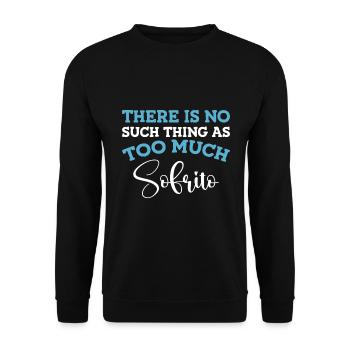 Design « Ne touchez pas à mon Sofrito ou à ma fille » - Sweat-shirt Unisexe - noir - Devant - Alina (178cm) & Michal (187cm)