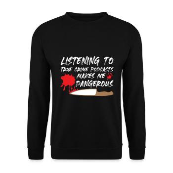 True Crime Podcast Detective Serial Killer Tv Show - Unisex Pullover - Schwarz - Vorne - Alina (178cm) & Michal (187cm)