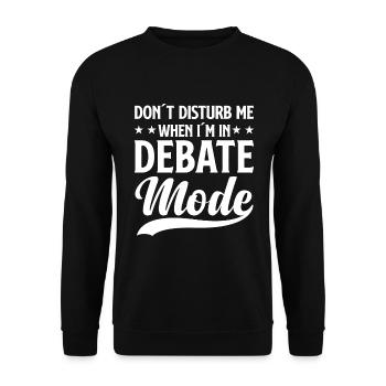 Navigieren Sie Mit Spannenden Debatten Durch Die - Unisex Pullover - Schwarz - Vorne - Alina (178cm) & Michal (187cm)