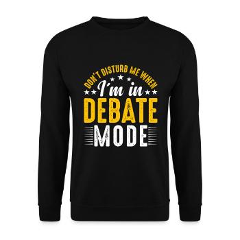 Navigieren Sie Mit Spannenden Debatten Durch Die - Unisex Pullover - Schwarz - Vorne - Alina (178cm) & Michal (187cm)