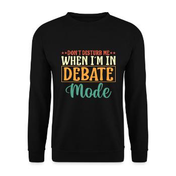 Navigieren Sie Mit Spannenden Debatten Durch Die - Unisex Pullover - Schwarz - Vorne - Alina (178cm) & Michal (187cm)