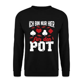 Jetons de poker Étui de poker Joueur de poker de table - Sweat-shirt Unisexe - noir - Devant - Alina (178cm) & Michal (187cm)