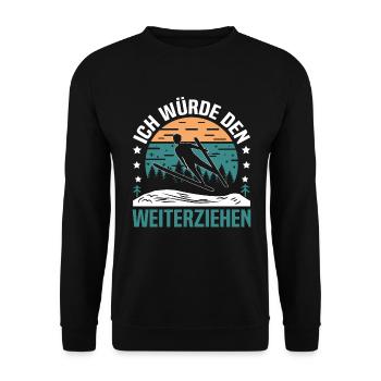 Ski Flying Ski Jumping Chance Skis for Ski Jumping - Unisex Sweatshirt - black - Front - Alina (178cm) & Michal (187cm)