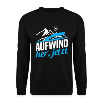 Ski Suit Ski Flying Winter Sports Skis for - Unisex Sweatshirt - black - Front - Alina (178cm) & Michal (187cm)
