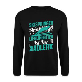 Skis de sports d’hiver pour le saut à ski - Sweat-shirt Unisexe - noir - Devant - Alina (178cm) & Michal (187cm)