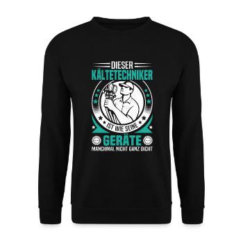 Technicien en réfrigération Outil de climatisation Technologie pour - Sweat-shirt Unisexe - noir - Devant - Alina (178cm) & Michal (187cm)