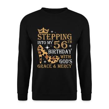 High Heels Kick In My 56th Birthday - Unisex Sweatshirt - black - Front - Alina (178cm) & Michal (187cm)
