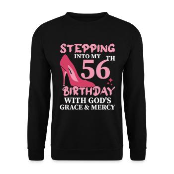 High Heels Kick In My 56th Birthday - Unisex Sweatshirt - black - Front - Alina (178cm) & Michal (187cm)