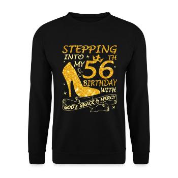 High Heels Kick In My 56th Birthday - Unisex Sweatshirt - black - Front - Alina (178cm) & Michal (187cm)