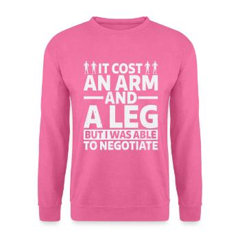 Amputation Verlorenes Bein - Unisex Pullover - Pink - Vorne