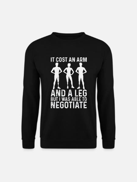 Amputation Lost Leg - Unisex Sweatshirt - black