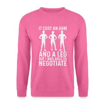 Amputation Verlorenes Bein - Unisex Pullover - Pink - Vorne