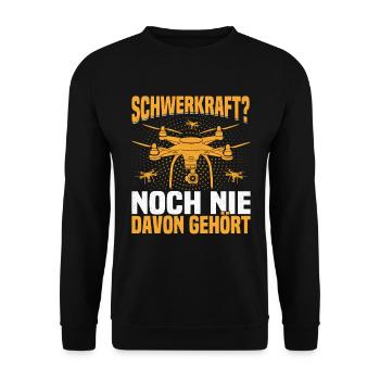 Drohnenfliegen Ferngesteuerte Drohne - Unisex Pullover - Schwarz - Vorne - Alina (178cm) & Michal (187cm)