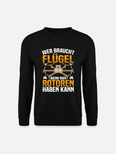 Drohnenfliegen FPV Racing Pilot Drohnenflieger - Unisex Pullover - Schwarz
