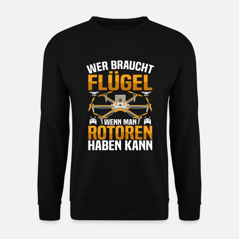 Drone Flying FPV Racing Pilot Drone Pilot - Unisex Sweatshirt - black