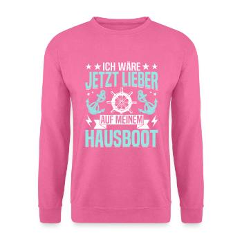 Capitaine de péniche Propriétaire de bateau Permis bateau pour - Sweat-shirt Unisexe - rose - Devant