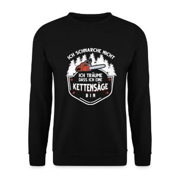 Chainsaw Chainsaw Forester Forestry Worker - Unisex Sweatshirt - black - Front - Alina (178cm) & Michal (187cm)