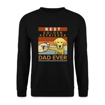 Golden Retriever Saying Master Gift Father's Day - Unisex Sweatshirt - black - Front - Alina (178cm) & Michal (187cm)